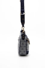 Silver & Polo SP1160 Kadın Çapraz Çanta Monogram Gri-Lacivert