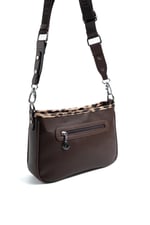 Silver & Polo SP1160 Kadın Çapraz Çanta Düz Kahve-Leopar Taba