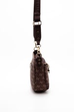 Silver & Polo SP1160 Kadın Çapraz Çanta Monogram Kahve