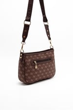 Silver & Polo SP1160 Kadın Çapraz Çanta Monogram Kahve