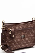 Silver & Polo SP1160 Kadın Çapraz Çanta Monogram Kahve