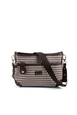 Silver & Polo SP1160 Kadın Çapraz Çanta Ekose Line Kare Kahve Sarı-Kahve