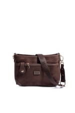 Silver & Polo SP1160 Kadın Çapraz Çanta Süet Kahve