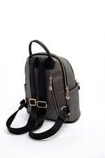 Silver & Polo SP1161 Kadın Sırt Çantası Logolu Platin-Siyah