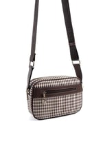 Silver & Polo SP1162 Kadın Çapraz Çanta Ekose Line Kare Kahve Sarı-Kahve