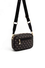 Silver & Polo SP1162 Kadın Çapraz Çanta Monogram Füme-Siyah