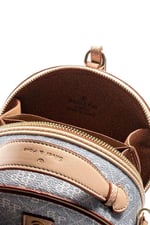 Silver & Polo SP1163 Kadın Çapraz Çanta Monogram Mavi-Ten