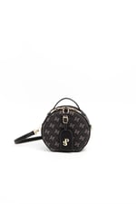 Silver & Polo SP1163 Kadın Çapraz Çanta Monogram Füme-Siyah