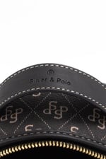 Silver & Polo SP1163 Kadın Çapraz Çanta Monogram Füme-Siyah
