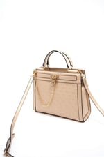 Silver & Polo SP1166 Kadın El Çantası Logolu Nut-S.Nut