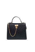 Silver & Polo SP1166 Kadın El Çantası Logolu Siyah
