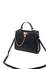 Silver & Polo SP1166 Kadın El Çantası Logolu Siyah