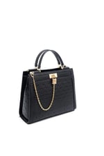 Silver & Polo SP1166 Kadın El Çantası Logolu Siyah