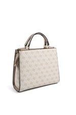 Silver & Polo SP1166 Kadın El Çantası Monogram Bej-Kum