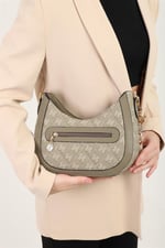 Silver & Polo SP1168 Kadın Omuz Çantası Monogram Y.Yeşil