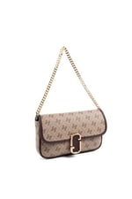 Silver & Polo SP1171 Kadın Omuz Çantası Monogram Koyubej-Kahve