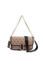 Silver & Polo SP1171 Kadın Omuz Çantası Monogram Koyubej-Kahve