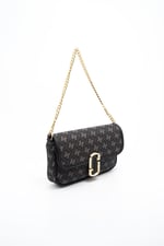 Silver & Polo SP1171 Kadın Omuz Çantası Monogram Füme-Siyah