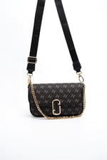Silver & Polo SP1171 Kadın Omuz Çantası Monogram Füme-Siyah