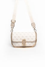 Silver & Polo SP1171 Kadın Omuz Çantası Monogram Bej-Kum
