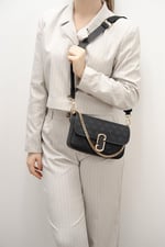 Silver & Polo SP1171 Kadın Omuz Çantası Monogram Siyah