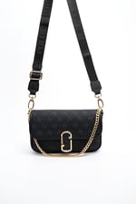 Silver & Polo SP1171 Kadın Omuz Çantası Monogram Siyah