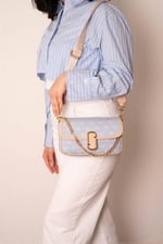 Silver & Polo SP1171 Kadın Omuz Çantası Monogram Mavi-Ten