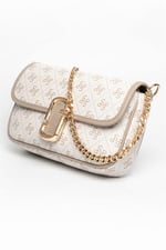 Silver & Polo SP1171 Kadın Omuz Çantası Monogram Bej-Kum