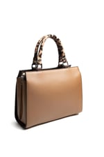 Silver & Polo SP1174 Kadın El Çantası Düz Bizon-Kahve-Leopar Taba