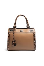 Silver & Polo SP1174 Kadın El Çantası Düz Bizon-Kahve-Leopar Taba