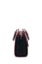 Silver & Polo SP1174 Kadın El Çantası Monogram Siyah-Bordo