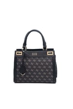 Silver & Polo SP1174 Kadın El Çantası Monogram Füme-Siyah