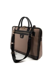 Silver & Polo SP1175 Kadın Laptop & Evrak Çantası Ekose Kahve-Siyah