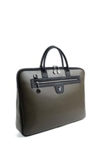 Silver & Polo SP1175 Kadın Laptop & Evrak Çantası Düz Zeytuni-Siyah