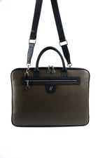 Silver & Polo SP1175 Kadın Laptop & Evrak Çantası Düz Zeytuni-Siyah