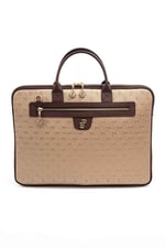 Silver & Polo SP1175 Kadın Laptop & Evrak Çantası Logolu Bronz-Kahve