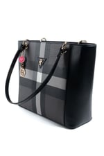 Silver & Polo SP1176 Kadın Omuz Çantası Ekose Siyah