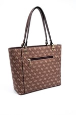 Silver & Polo SP1176 Kadın Omuz Çantası Monogram Kahve