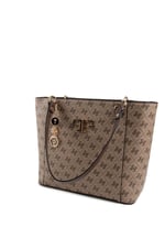 Silver & Polo SP1176 Kadın Omuz Çantası Monogram Koyubej-Kahve