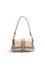 Silver & Polo SP1177 Kadın Omuz Çantası Monogram Bej-Kum