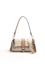 Silver & Polo SP1177 Kadın Omuz Çantası Monogram Bej-Kum