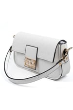 Silver & Polo SP1179 Kadın Omuz Çantası Logolu Beyaz