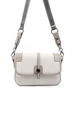 Silver & Polo SP1182 Kadın Çapraz Çanta Petek Beyaz-A.Gri