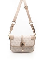 Silver & Polo SP1182 Kadın Çapraz Çanta Monogram Bej-Kum