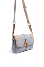 Silver & Polo SP1182 Kadın Çapraz Çanta Monogram Mavi-Ten