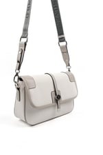 Silver & Polo SP1182 Kadın Çapraz Çanta Petek Beyaz-A.Gri