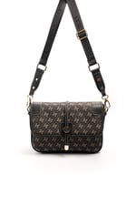 Silver & Polo SP1182 Kadın Çapraz Çanta Monogram Füme-Siyah