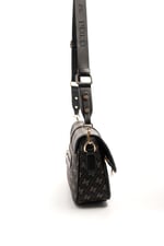 Silver & Polo SP1182 Kadın Çapraz Çanta Monogram Füme-Siyah