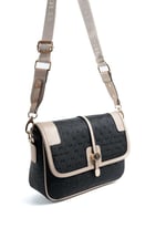 Silver & Polo SP1182 Kadın Çapraz Çanta Logolu Siyah-S.Nut