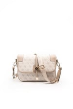 Silver & Polo SP1182 Kadın Çapraz Çanta Monogram Bej-Kum